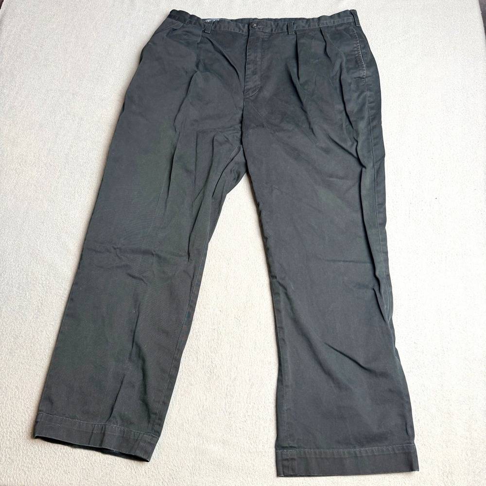 Polo Ralph Lauren Mens Andrew Pant Pleated Chino Trousers Black 40x30 Cotton